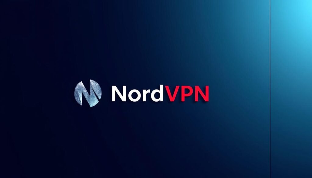 A stunning, high-resolution illustration of the NordVPN logo against a sleek, minimalist backdrop. The logo should be rendered in vibrant, contrasting colors that draw the eye, with intricate details and textures that showcase the brand's quality and reliability. The composition should be balanced and visually striking, with a sense of depth and dimension achieved through thoughtful use of lighting and perspective. The overall atmosphere should convey a sense of security, privacy, and trust - core values associated with the NordVPN service.