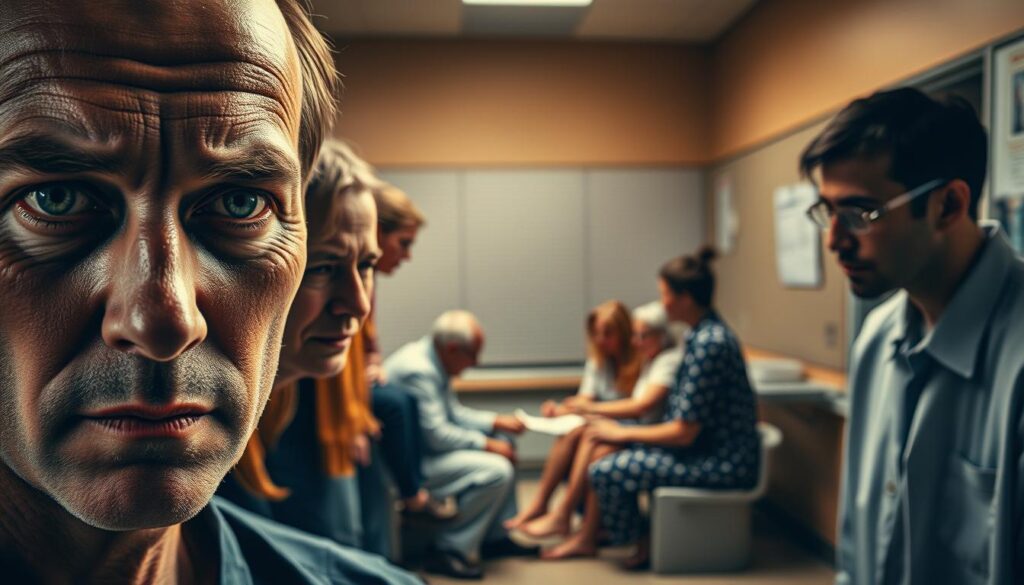 An intriguing array of individuals, each with a distinct persona, captured in a series of psychological case studies on dissociative identity disorder. The scene depicts a clinical setting, with a warm, muted lighting illuminating the subjects, their faces reflecting the complexity of their inner worlds. The foreground features a close-up of a patient, their gaze intense and introspective, hinting at the depths of their disorder. In the middle ground, a group of patients engage in a therapeutic session, their body language and expressions conveying the challenges they face. The background showcases a clinical environment, with medical equipment and notes, suggesting the scientific rigor of the case studies. The overall atmosphere is one of introspection, empathy, and the pursuit of understanding this fascinating and often misunderstood condition.