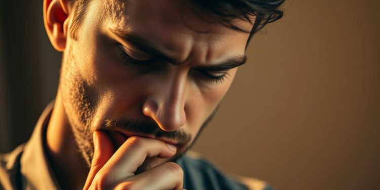 لمس الذقن في لغة الجسد للرجل