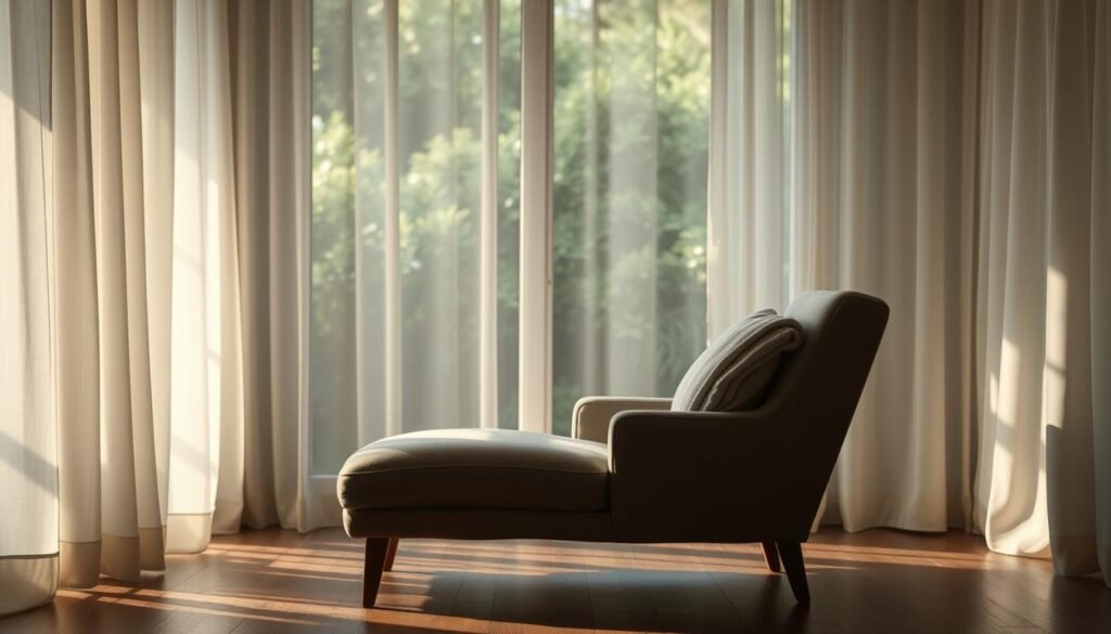A peaceful, dimly lit room with soft, natural lighting filtering through sheer curtains. A comfortable lounge chair sits in the middle, inviting the viewer to relax and unwind. The background is hazy, with the hint of lush greenery and a calming, neutral color palette. The chair is upholstered in a plush, muted fabric, and a soft, cozy blanket is folded neatly on the armrest. The overall atmosphere is one of tranquility and respite, reflecting the recommended daily rest period of one minute. A peaceful, dimly lit room with soft, natural lighting filtering through sheer curtains. A comfortable lounge chair sits in the middle, inviting the viewer to relax and unwind. The background is hazy, with the hint of lush greenery and a calming, neutral color palette. The chair is upholstered in a plush, muted fabric, and a soft, cozy blanket is folded neatly on the armrest. The overall atmosphere is one of tranquility and respite, reflecting the recommended daily rest period of one minute.