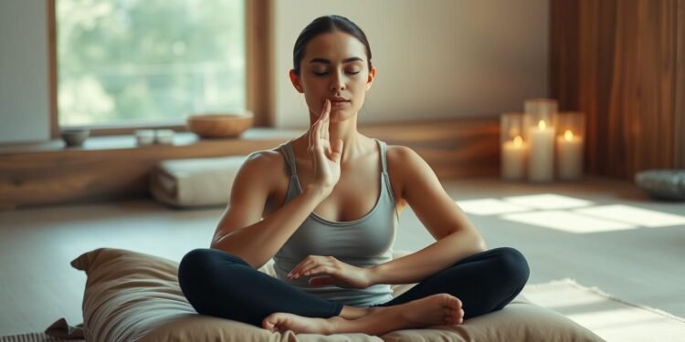 Alternate-nostril breathing